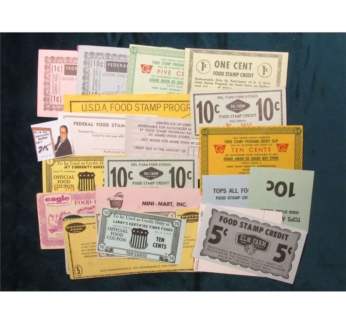 (24) Different Official Food Coupon Scrip. Used during the food stamp ...