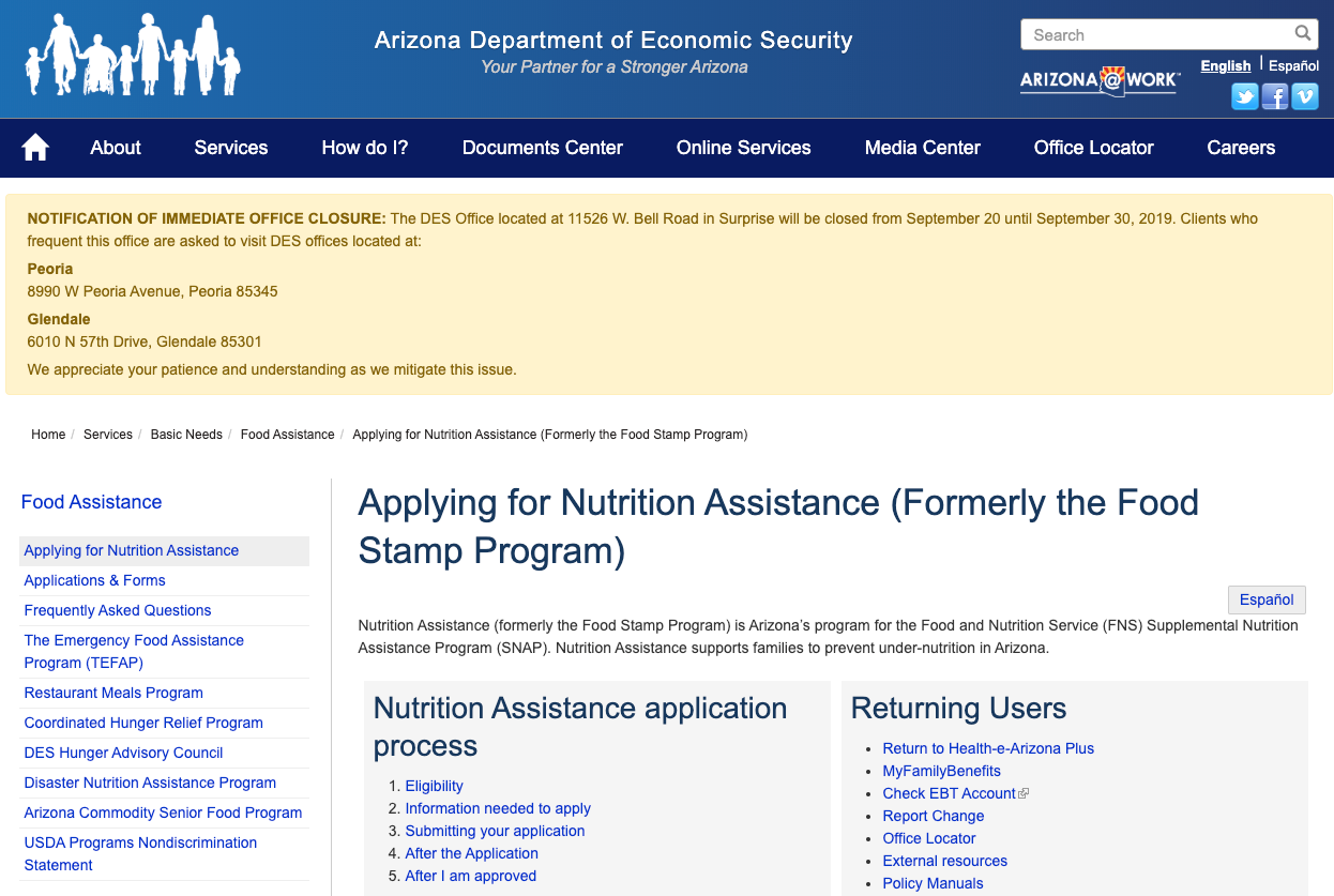 Arizona Access Application