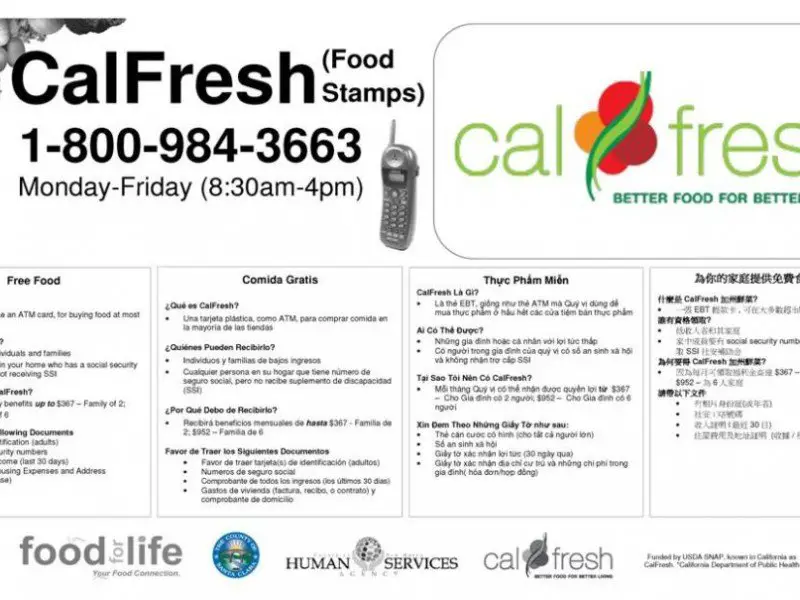 Calfresh Outreach service for Free Food Stamps