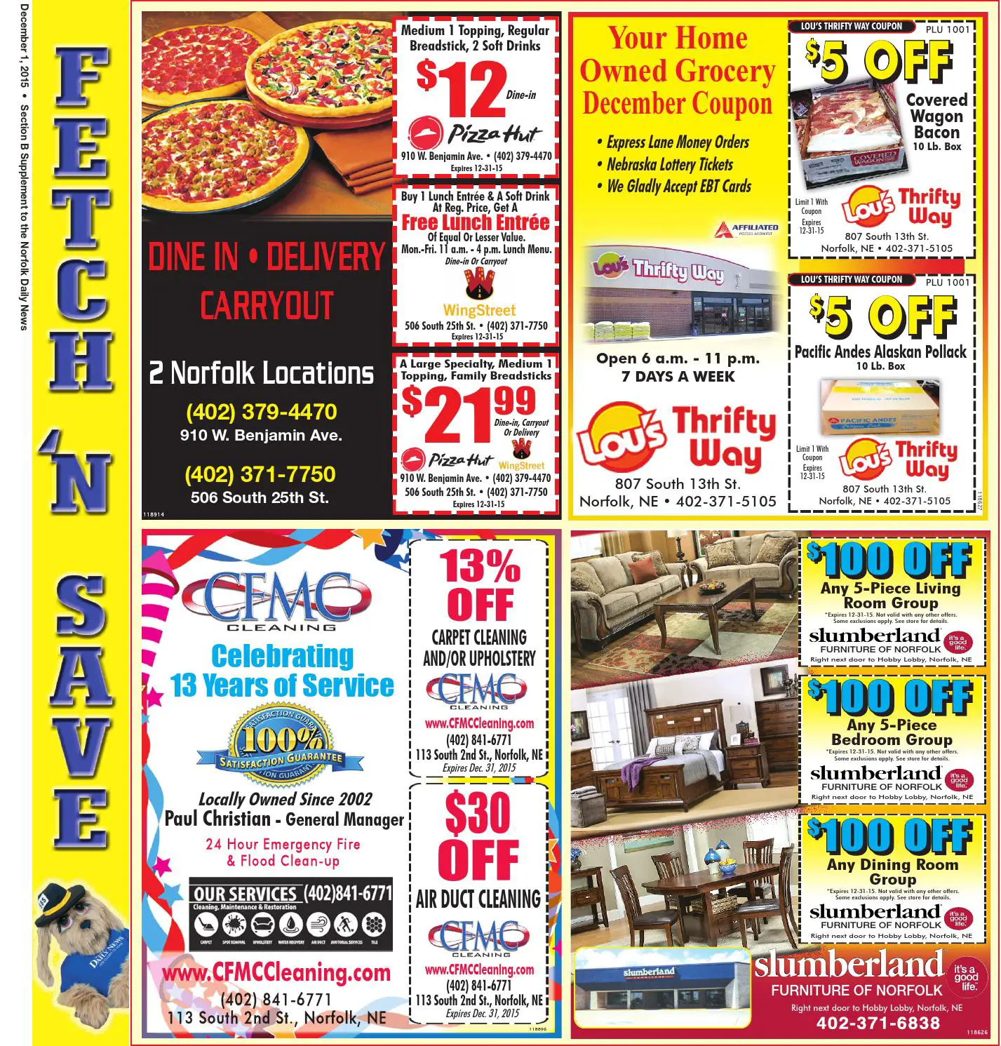 Cont. December Fetch &  Save by Norfolk Daily News