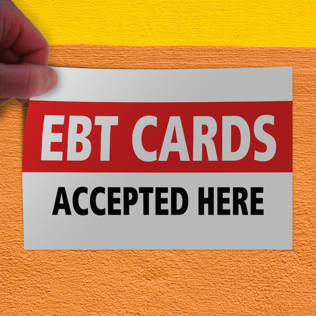 Decal Stickers Ebt Cards Accepted Here Promotion Business Vinyl Store ...