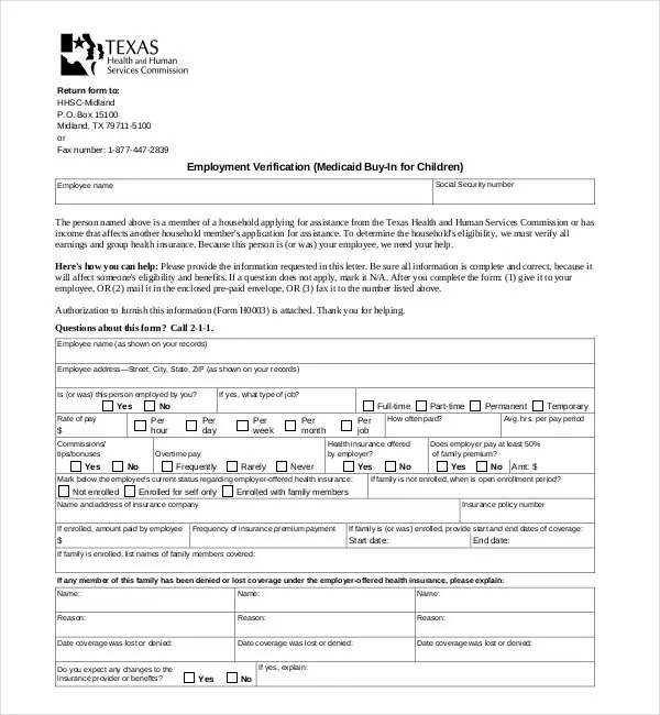 FREE 12+ Sample Employment Verification Forms in PDF