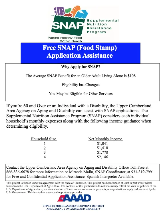 Free Application Assistance from SNAP (Food Stamp) is Available