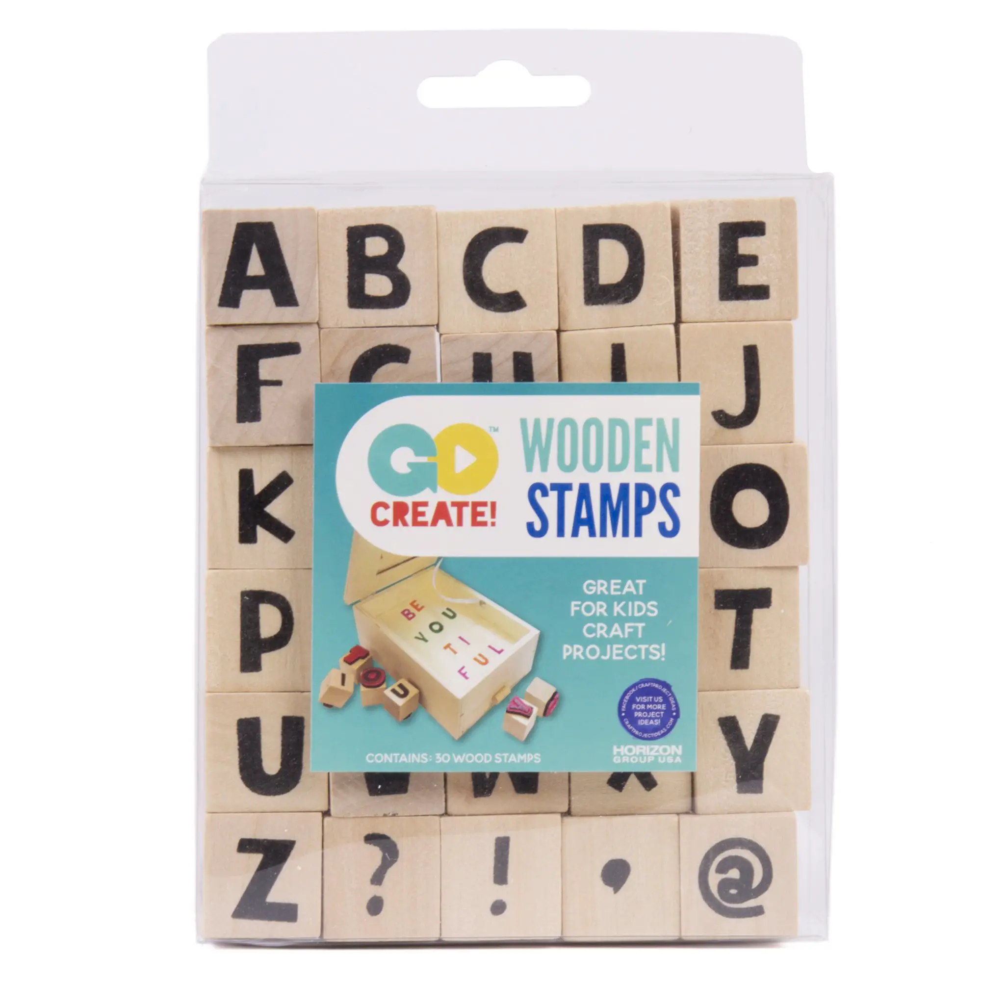 Go Create Wooden Stamps, 30 Piece