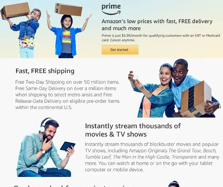How Much Is Amazon Prime With A Ebt Card