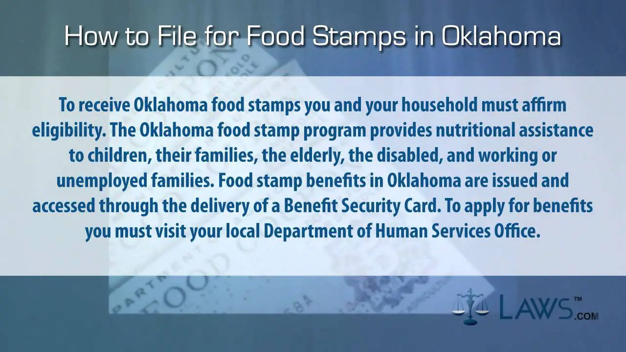 How To File For Food Stamps In Oklahoma