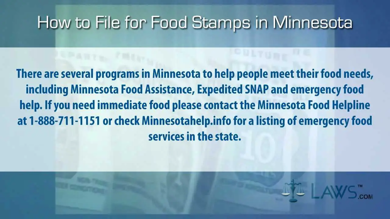 How to File for Food Stamps Minnesota