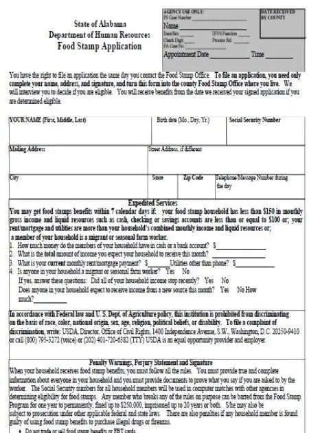 Income Verification Form For Food Stamps