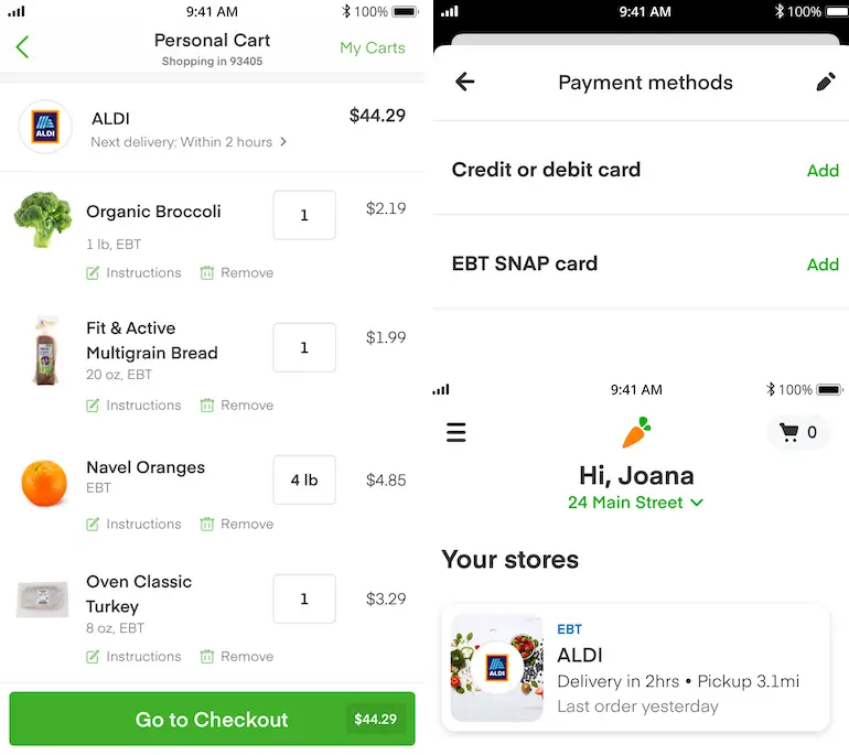 Instacart Free Delivery With Ebt