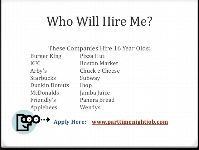 Jobs for 16 Year Olds in Restaurants