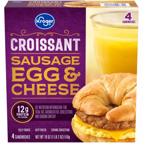 Kroger® Sausage Egg &  Cheese Croissant, 4 ct / 18 oz