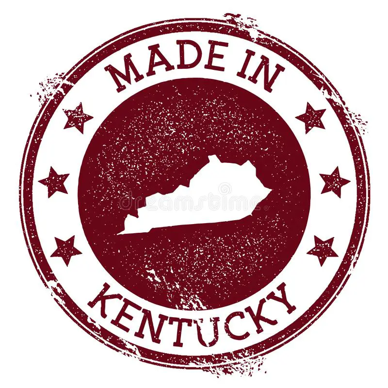 Made in Kentucky stamp. stock vector. Illustration of country