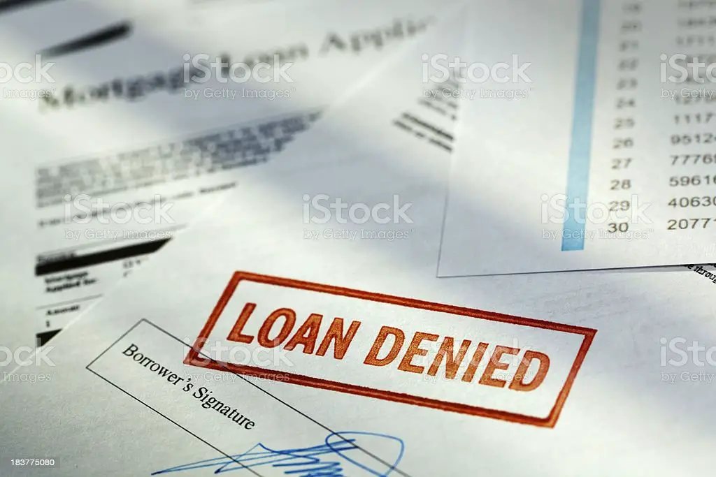 Mortgage Application Borrower Document With Loan Denied ...