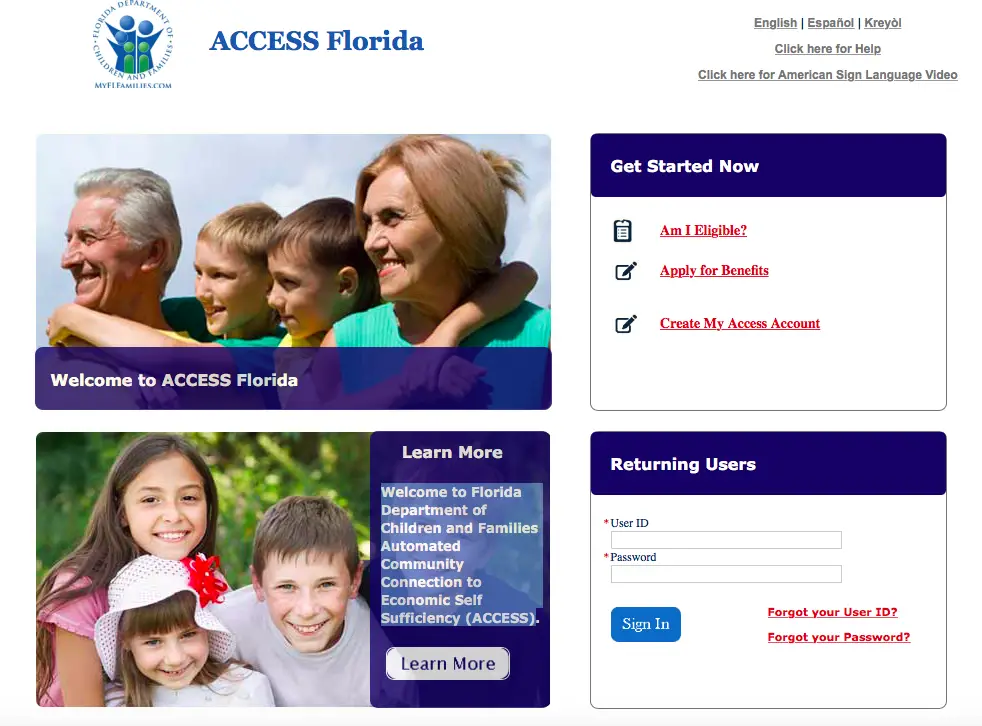 My Access Florida Fax Number
