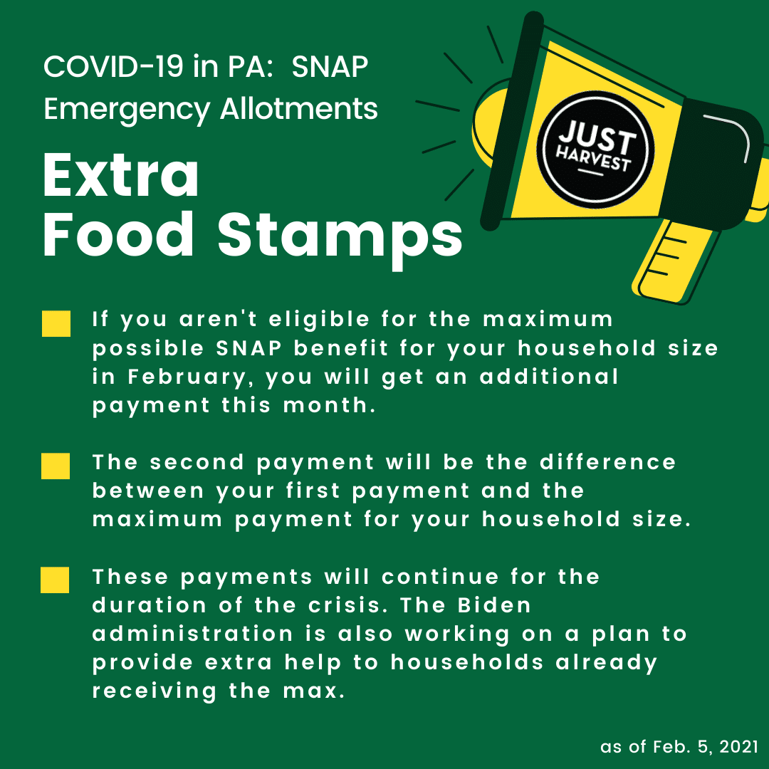 PA Food Stamp recipients may get a second payment this month
