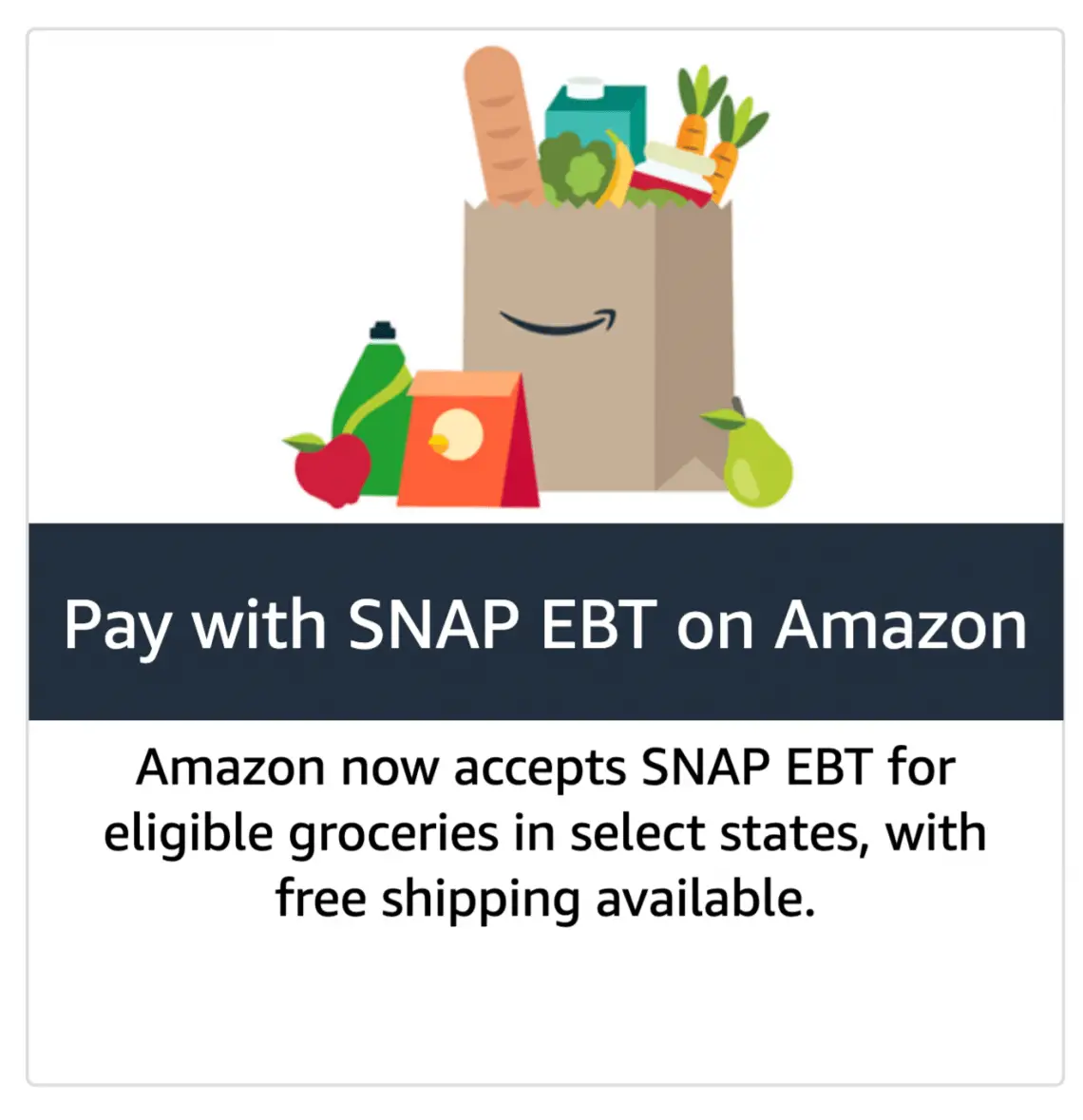 Pay with Snap EBT on Amazon
