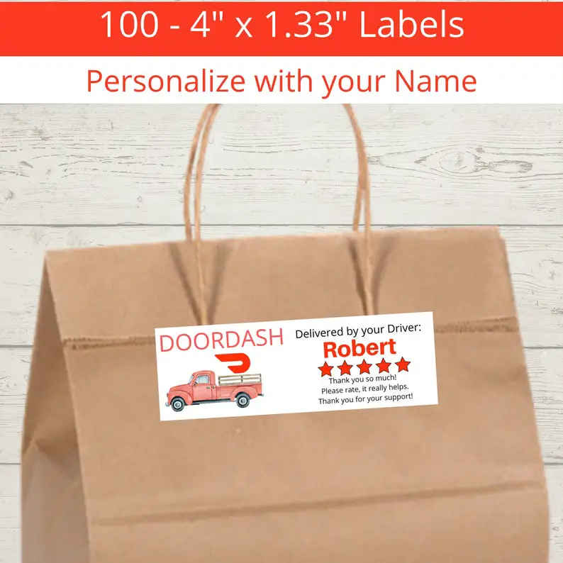Personalized Doordash Food Delivery Thank You 5