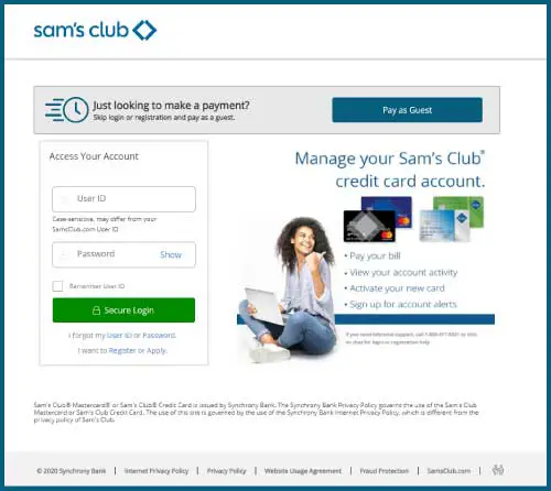 Sams Club Credit Card Login, Payment, Customer Service
