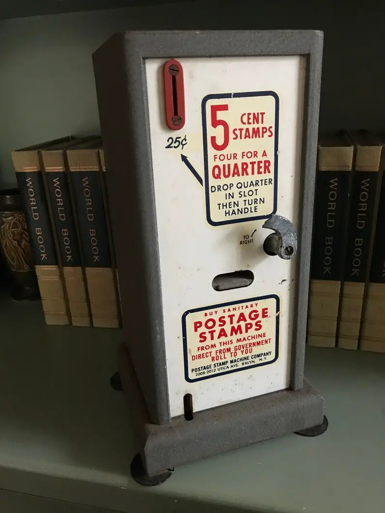 Vintage Postage Stamp Machine Company Countertop Vending