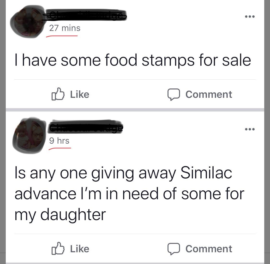 When you can buy formula with food stamps but would rather ...